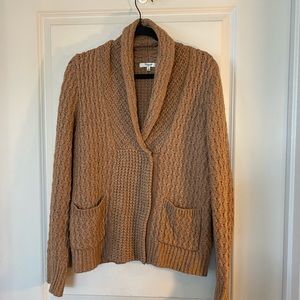 Madewell Chunky Knit Grandpa Shawl Collar Cardigan Sweater, Large